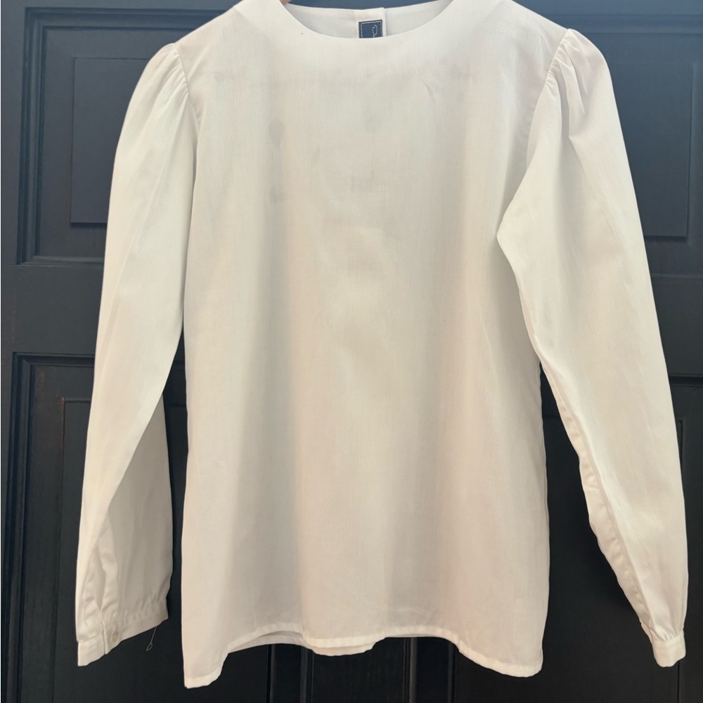 NWT Beautiful Oscar de la Renta White Blouse - size 14